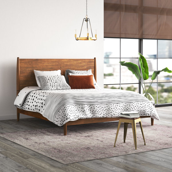Midcentury-modern-king-bed | Wayfair